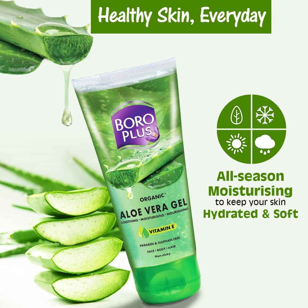 BoroPlus Aloe Gel 150ml Pack of 1 For Glowing Skin Hair Care Soothing Moisturiser