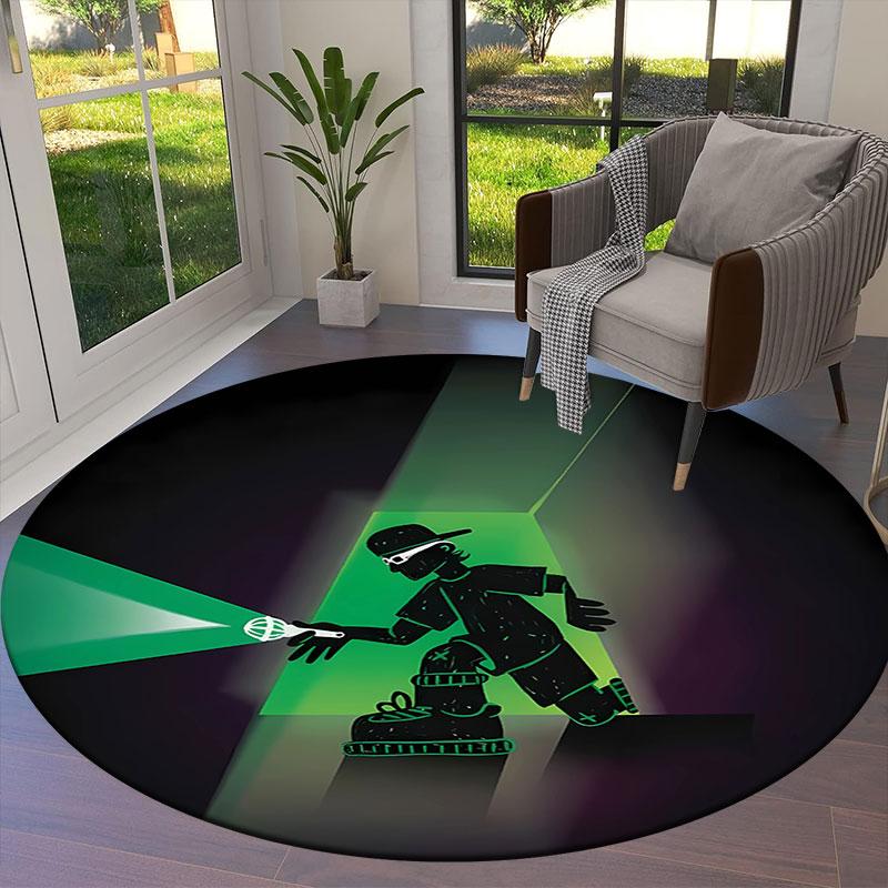 feid Round Area Rug,Carpet Rug for Living Room Bedroom Sofa Playroom Decor,Non-slip Floor Mat