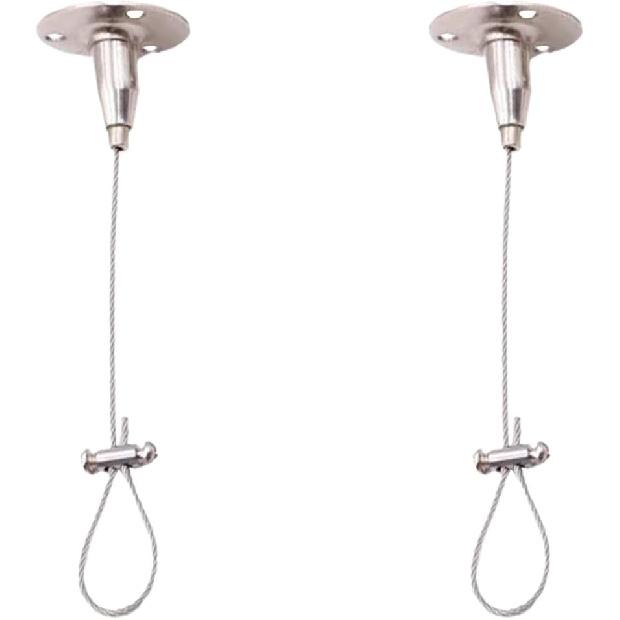 2 Sets Ceiling Support for Closet Rod Stainless Steel Adjustable 59-inch Ceiling Suspension Holder for Curved L-Shaped or Straight Shower Rods
