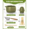 20OZ Matcha Whisk Set - 5PCS Japanese Tea Set Includes Matcha Bowl with Spout, Bamboo Whisk with Ceramic Holder, Bamboo Scoop and Sifter, Matcha Kit