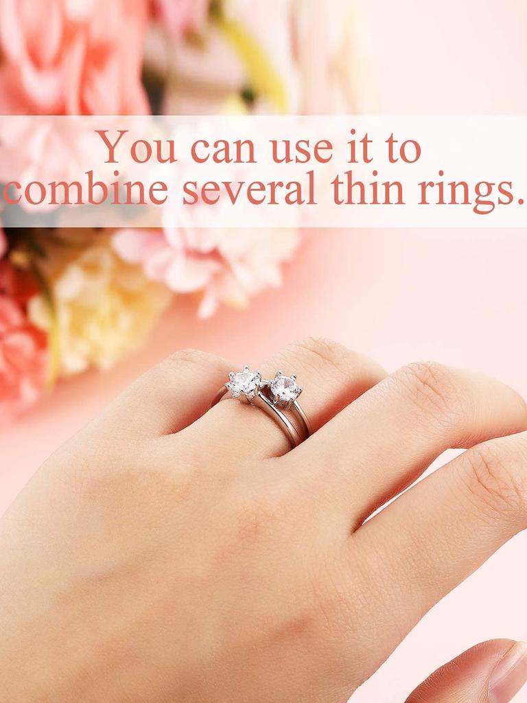 8Pcs Invisible Clear Ring Size Adjuster for Loose Rings Ring Adjuster Ring Sizer Reducer Fit Any Rings Adjuatable Tools