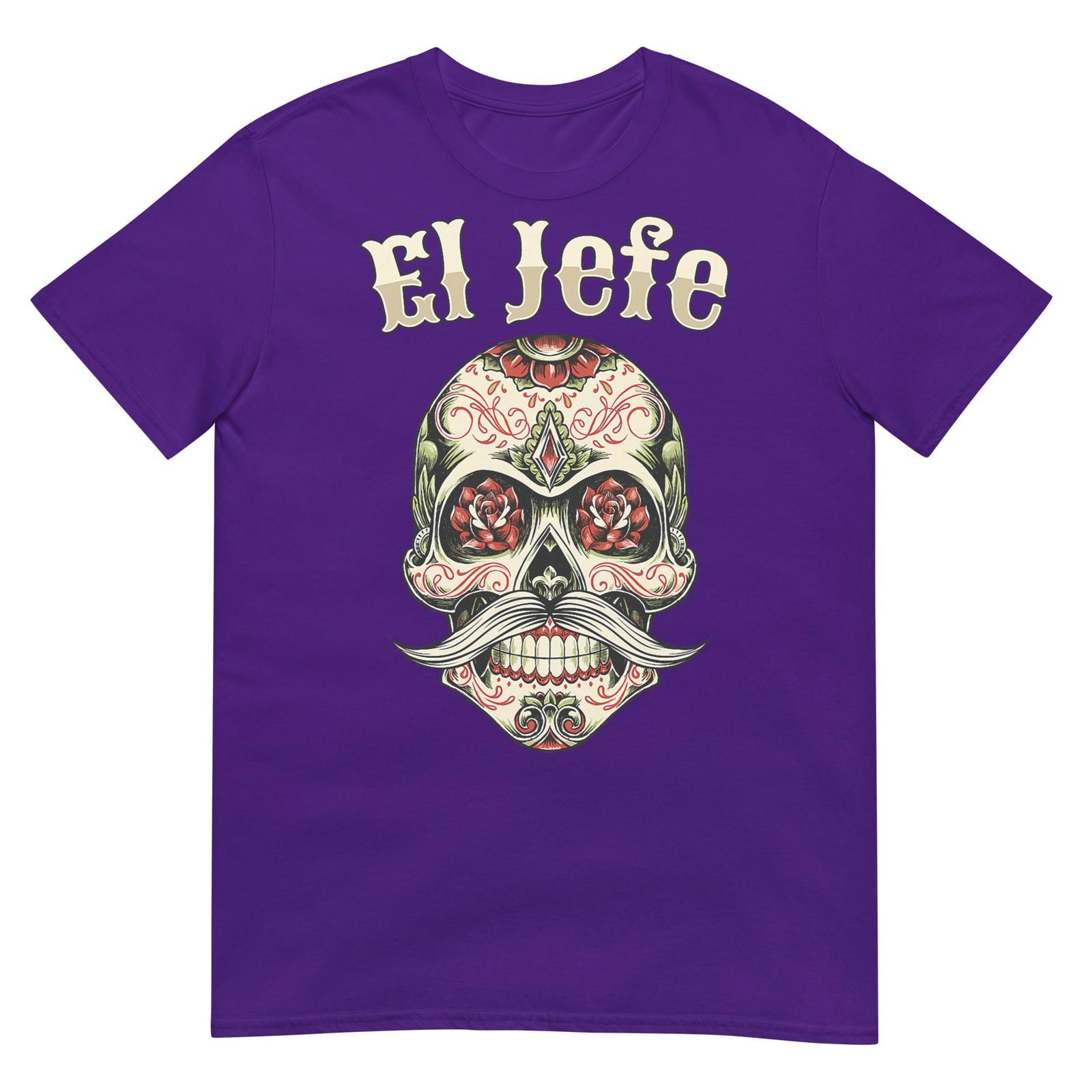 El Jefe Sugar Skull Men Dia De Los Muertos El Jefe T-Shirt S