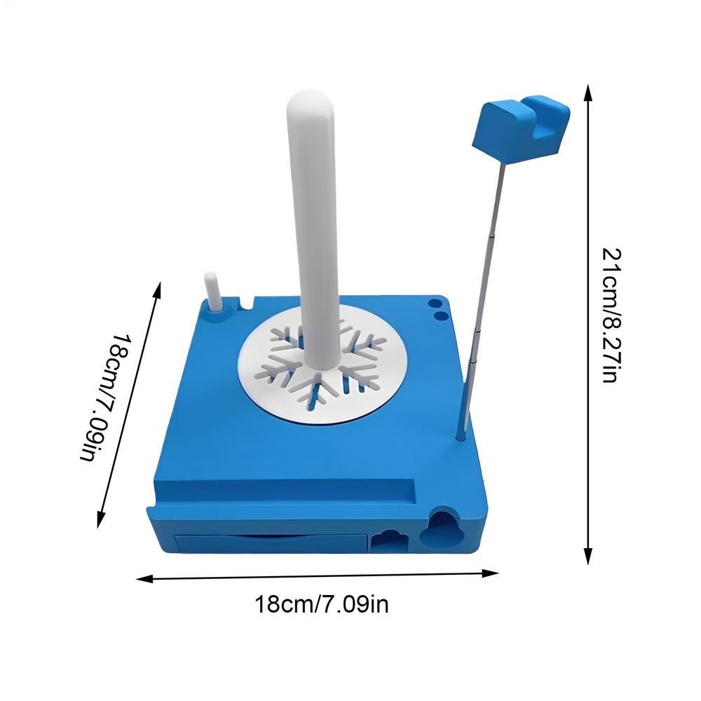 Portable Multi-Function Crochet Caddy Yarn Organizer Spool Box with Detachable Spinner Yarn Holder and Phone Stand Yarn Spinner