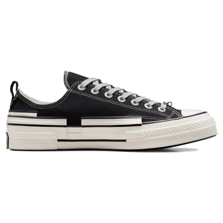 New Chuck 70 Converse Hacked Heel Low 'Black Reflective' A07984C