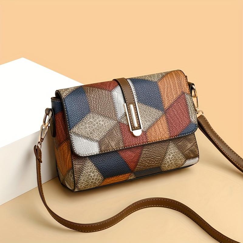 Сумка через плечо из искусственной кожи в стиле ретро — фото 7