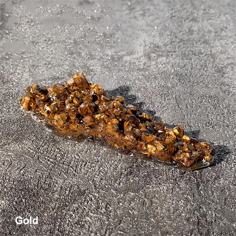 

Красочный держатель для ручек для ногтей из кристальной смолы для начинающих, полка для демонстрации кистей для нейл-арта, дизайн «Ледяная гора», инструмент для нейл-арта, маникюр золотой