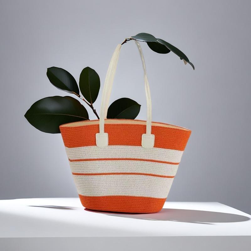 Strohtasche Damen Sommerwind neu Strand Meerseite Outdoor Urlaub Großraum Schultertasche