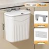 Wall-Mounted Flip-Top Kitchen & Bathroom Trash Can - Punch-Free Hanging Waste Basket