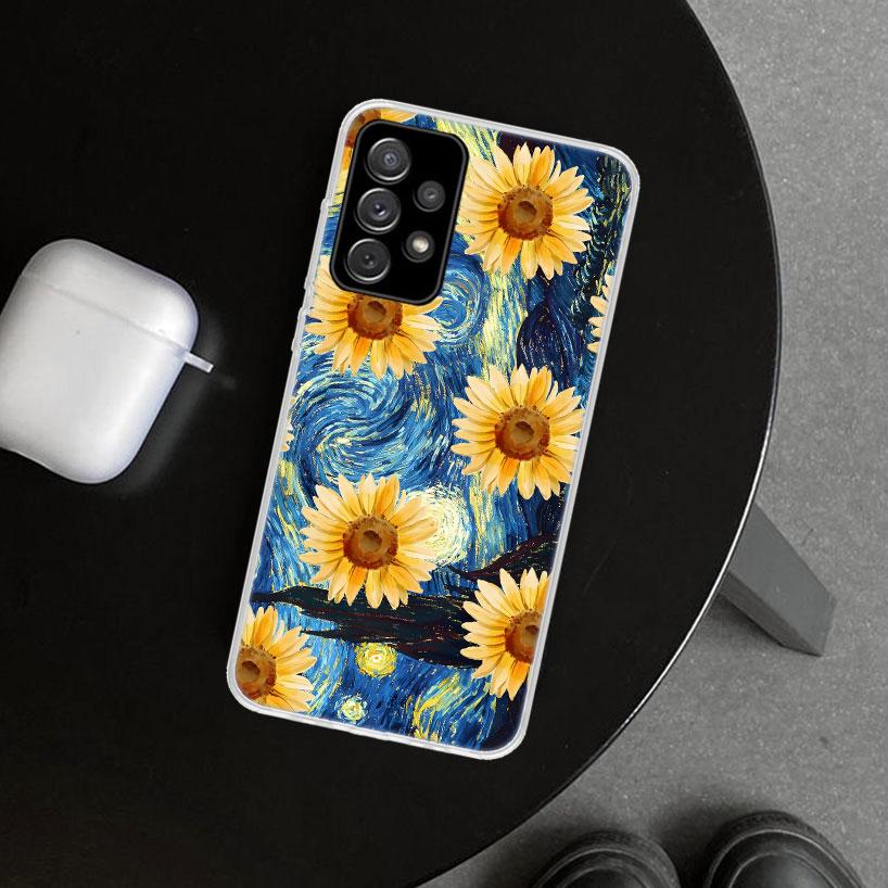 Starry Night Van Gogh Art Phone Case Cover for Samsung Galaxy A12 A22 A32 A52 A72 A02S A51 A50S A31 A20S A10S Note 20 Ultra 10 P