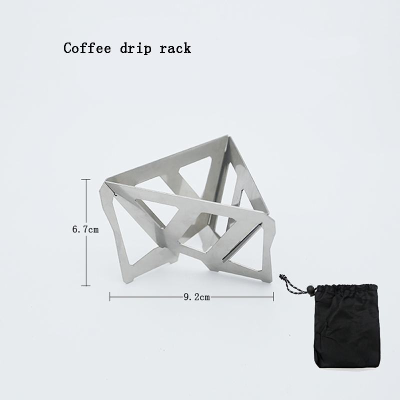 Foldable Coffee Dripper Stainless Steel Portable Pour Over Coffee Stand Camping Coffee Filter Holder Lightweight Outdoor Coffee
