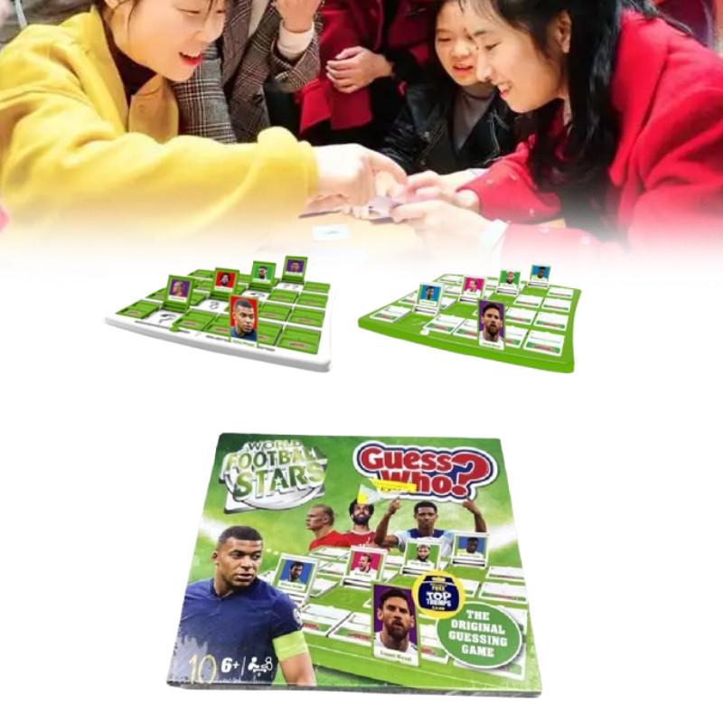 World Football Stars Guess Who Family Interactive Card Game With Plastic Material For Kids Indoor Play