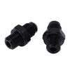 1Pair 6AN‑1 4NPS Transmission Oil Cooler Adapter Fitting Aluminium Alloy Rustproof BlackShort Type