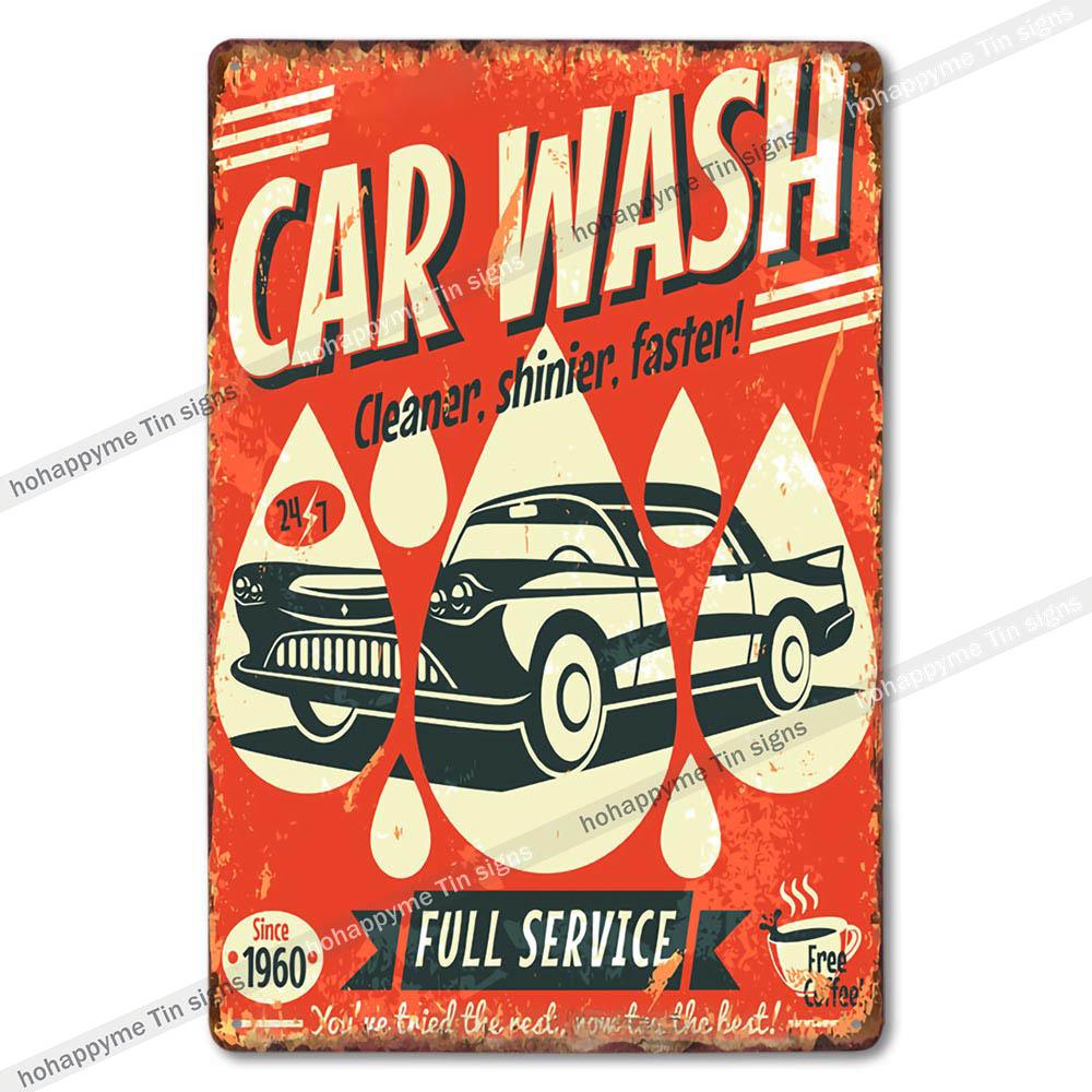 Garage Metal Tin Sign Wall Art Plaque Retro Vintage Auto Repair Shop Decor Man Cave Mechanic Tire Service Bar Pub Decoration