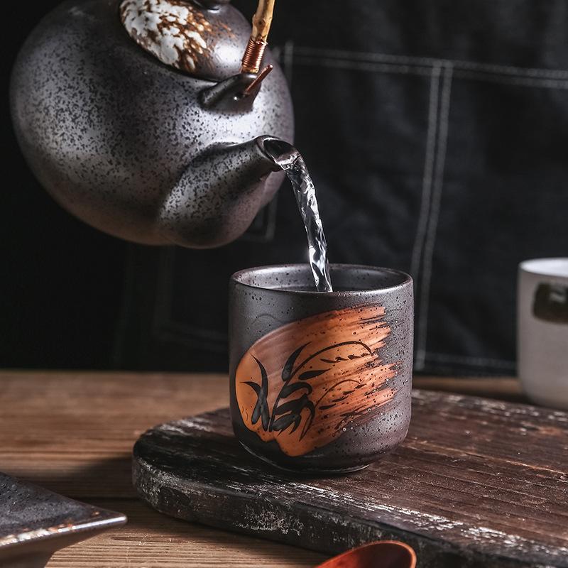 1PC New Japanese Coffee Ceramic Cups, Matcha Stackable Water Cups and Sake Cups