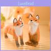 Fox Woodcraft Figurine With Modern Minimalist Style For Gift And Home Decor