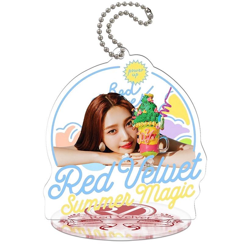 High-quality Kpop Red Velvet Acrylic Keyring Key Holder With Cute Power Up Design For Trendy Fashion