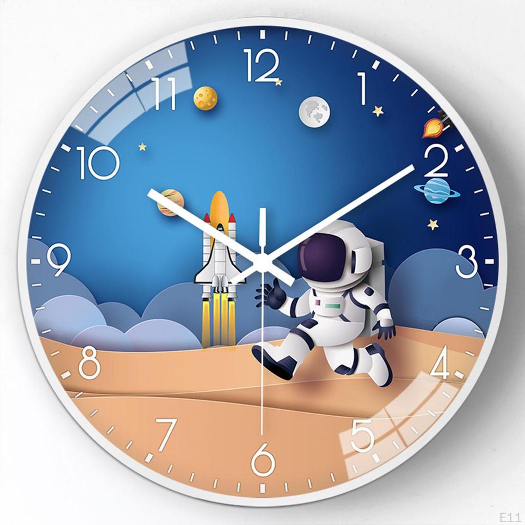 Astronaut Wall Non Ticking Decorative " Modern Analog for Bedroom Study Room