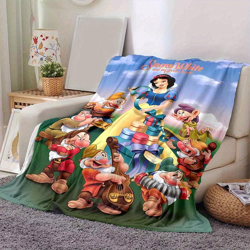 1pc, Snow White and the Seven Dwarfs Gift of Home Decor Cozy Blanket for Bedroom, Living Room, Travel, Camping, Car