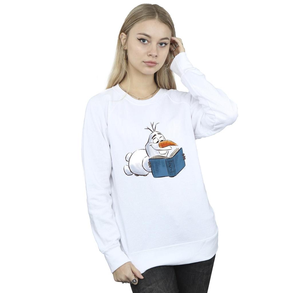Disney Womens/Ladies Frozen Olaf Reading Sweatshirt