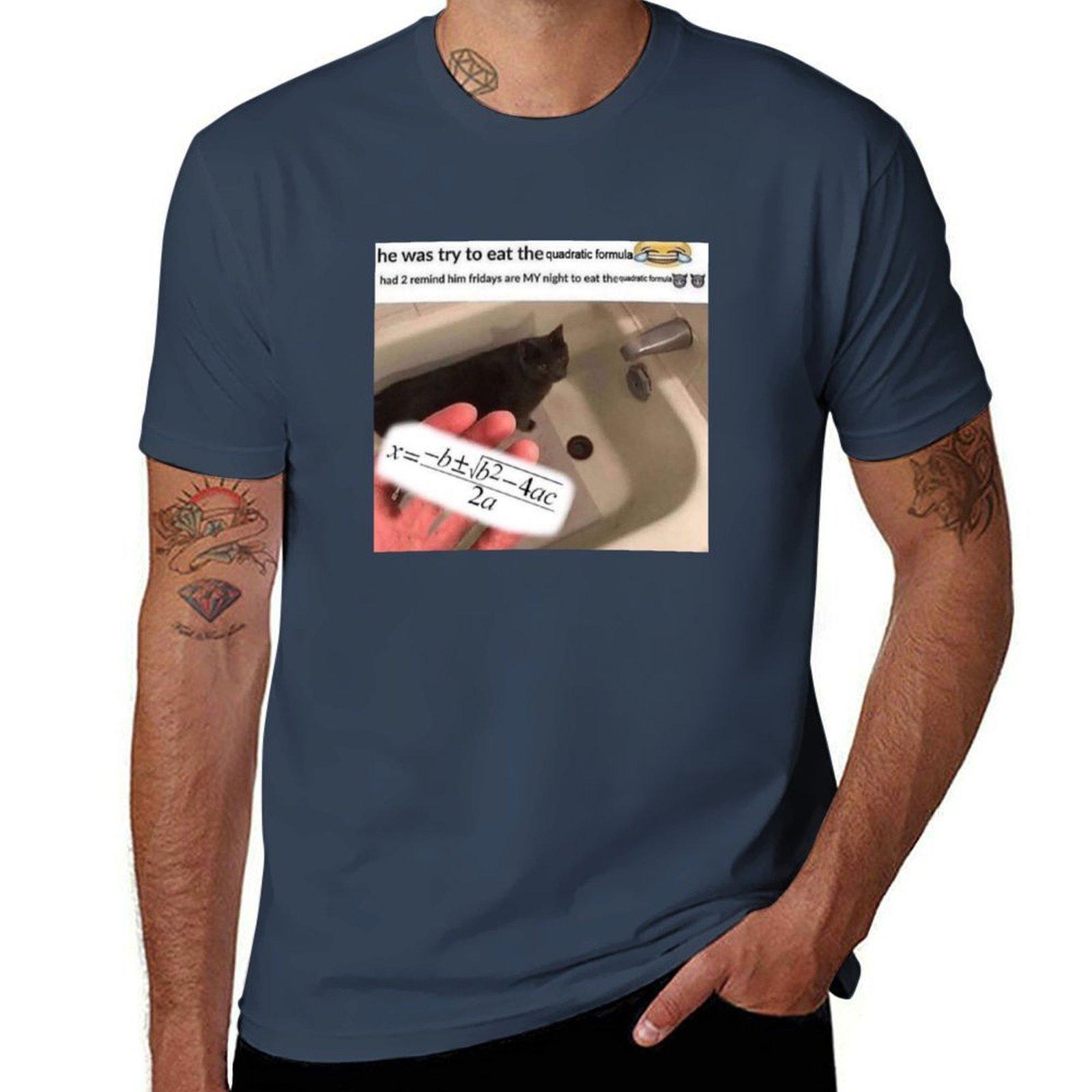 HE WAS TRYING TO EAT THE QUADRATIC FORMULA TShirt Casual All Match Tee Shirt for Unisex S