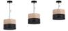 Single Hanging Lamp Classic Oak Veneer Lampshade 20Cm