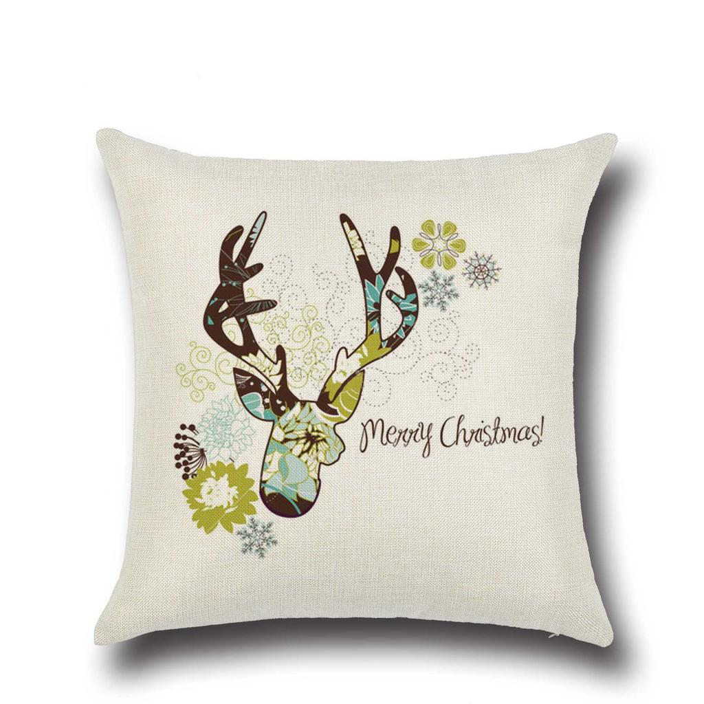 Christmas Elk Colorful Pillow Creative Home Christmas Gifts