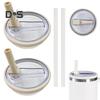 2 Pcs 40 Oz Tumbler Straw Lid with 2 Straws Leak-proof Reusable Replacement Lids Odor-free Dustproof Straw Lid for Stanley Tumbler