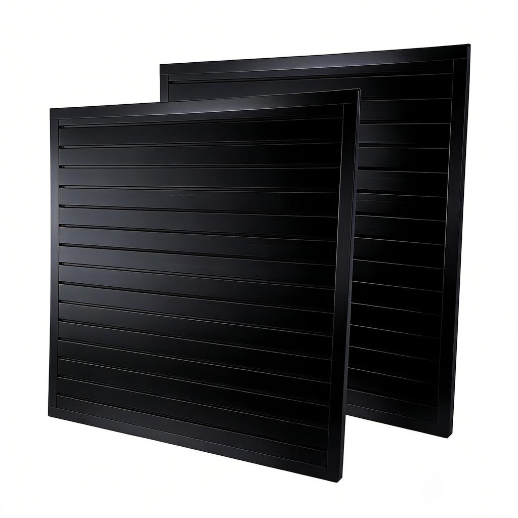 2 Pack Garage Wall Organizer 4 X 8ft PVC Slatwall Panel High Load Capacity for Woodworking Workshop Craft Room Organization