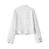 2026 Summer New European and American Cross-border Women's Street Fashion Long Sleeve Crew Neck Polka Dot Waist Waist Jacket w08 0520