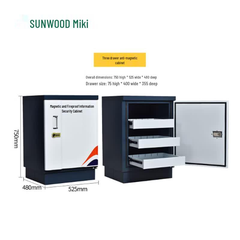SUNWOOD FCG-03 Three-Drawer Anti-Magnetic Safe