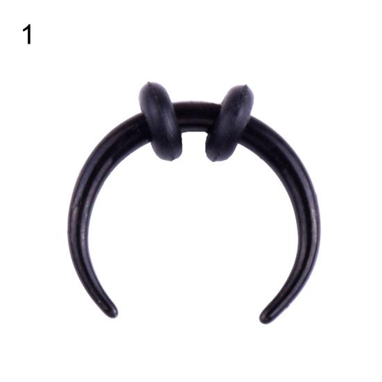 Unisex C-Form Septum Buffalo Taper Expander Piercing Nasenring Ohrstecker Schmuck