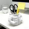 10x14x10.5cm Portable Down Jacket Shape Plastic Pen Holder 3D Printed Pen Case for Neat Office Desk Storage Decors