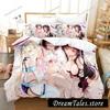Bikini Saekano How To Raise A Boring Girlfriend Bedding Set Cartoon Anime Three-piece Set Adult Kid Bedroom Duvet Cover Sets741