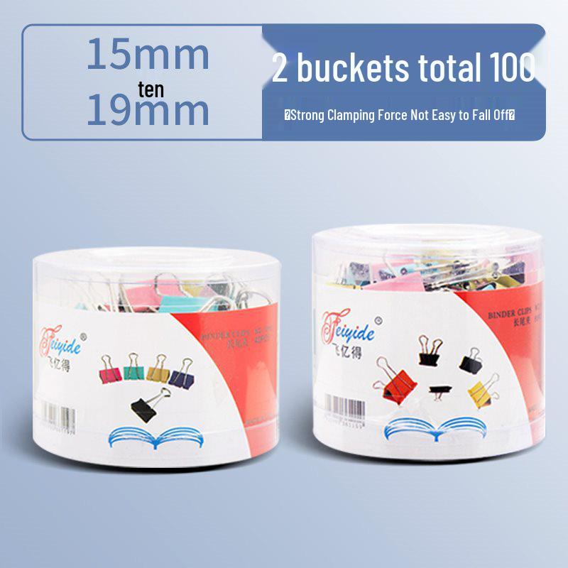 Mixed Pack of Colored Bulldog Clips - Large, Medium, and Small Paper Clips for Documents and Books