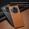 Genuine Leather Cowhide Lychee Pattern Protective Cover for Honor Magic 4 Pro Ultimate Edition
