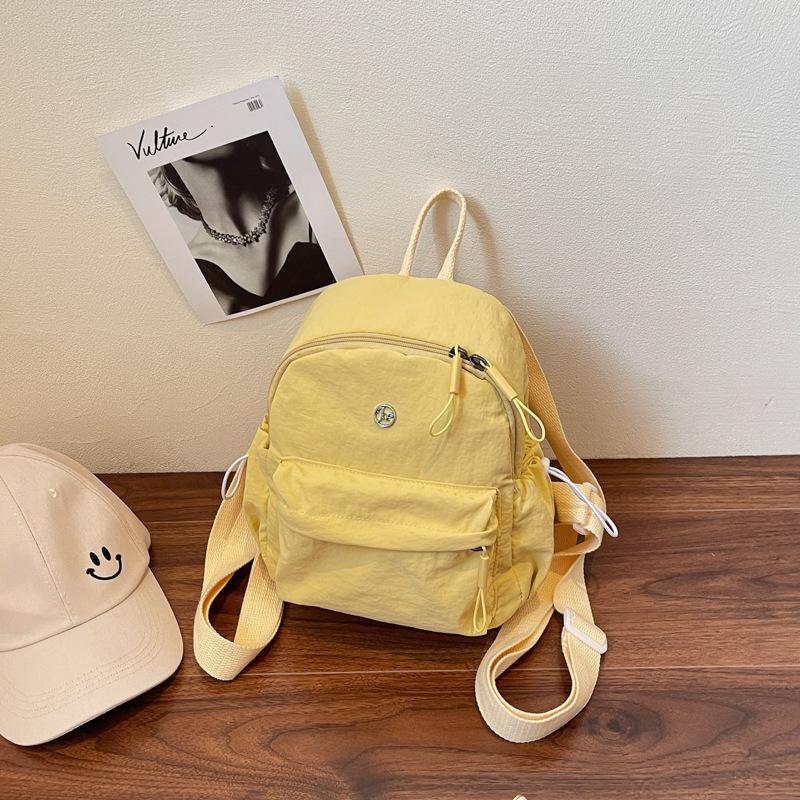 Ins Korean Version of Nylon Backpack New Large-capacity Casual Small Satchel Versatile Mini Lightweight Travel Bag