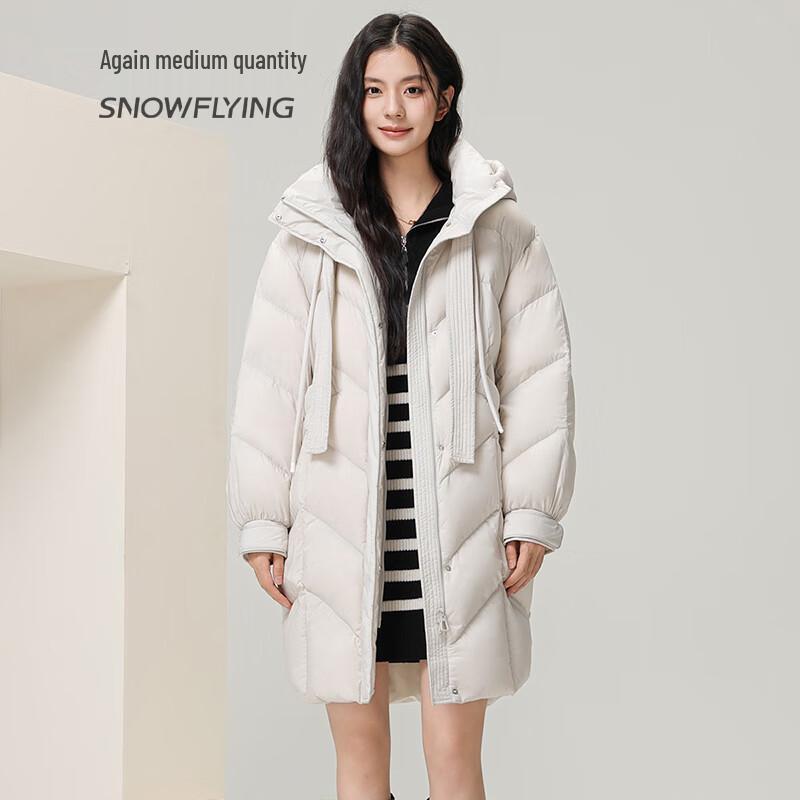 SNOWFLYING Women s Classic Hooded Duck Down Jacket M (160)