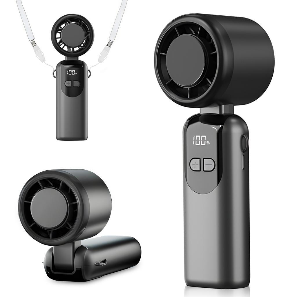 Xiaomi Foldable Turbo Fan Handheld High Power USB Rechargeable Portable Mini Fan Strong Wind Quiet Personal Cooler for Outdoor Camping