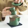 Light Luxury and Simple One Pot, Three Cups of Tea Cans, Portable Ceramic Travel Tea Set, Bag-carrying Business Gift Tea Set