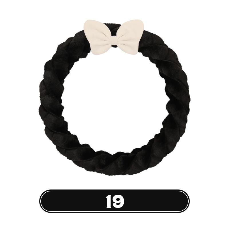 Bowknot Women's Car Seat Cover Winter Plush Warm Girl Cute Car Cushion Bow Headrest Waist Pink Interior Accessories