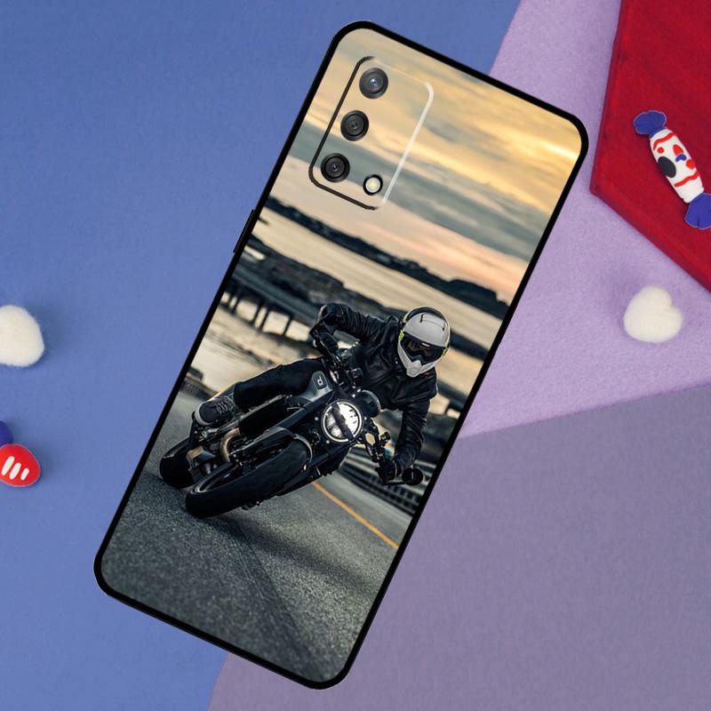 Motorcycle Man Case For OPPO A98 A78 A58 A18 A96 A76 A16 A15 A17 A77 A5 A9 A74 A94 A52 A72 A53S A54S A57S
