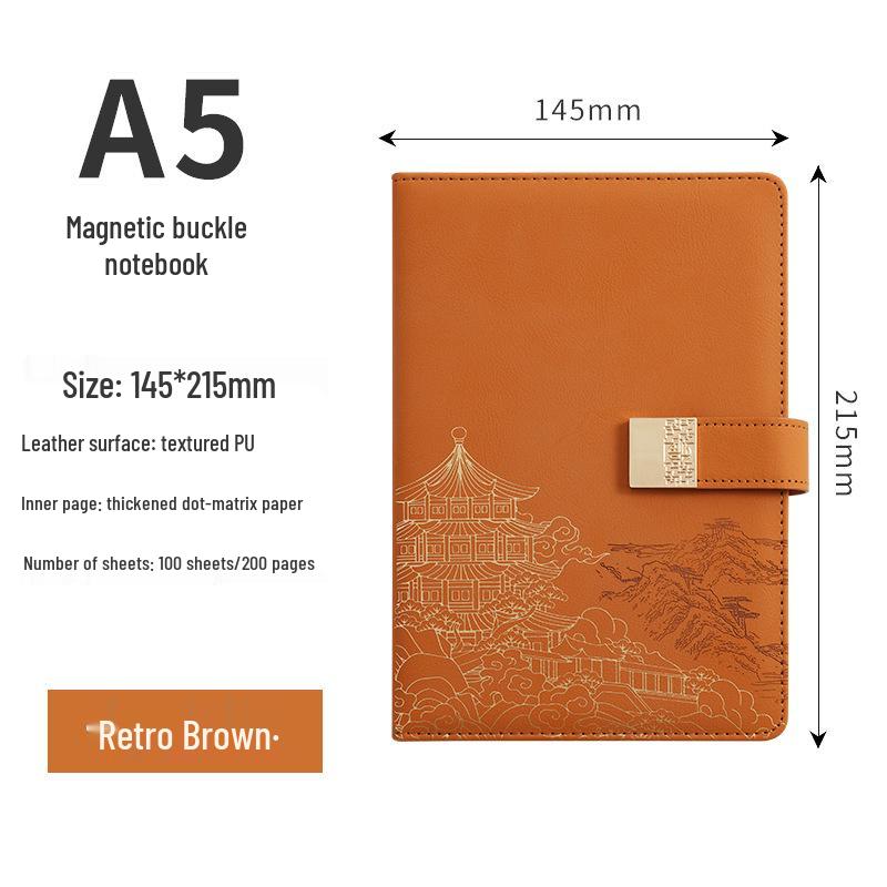 Guochao A5 Custom Logo Notebook Gift Set - Company Souvenir Journal & Office Supplies