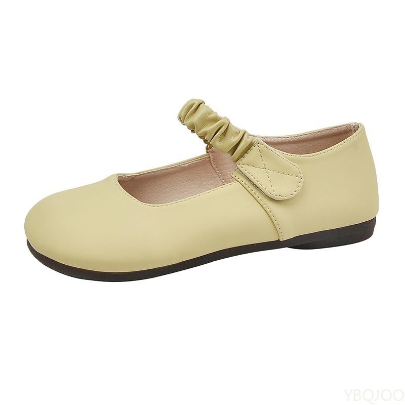 Scarpa singola minimalista a fondo piatto per donna in primavera estate carina suola morbida casual versatile comoda piccole scarpe in pelle