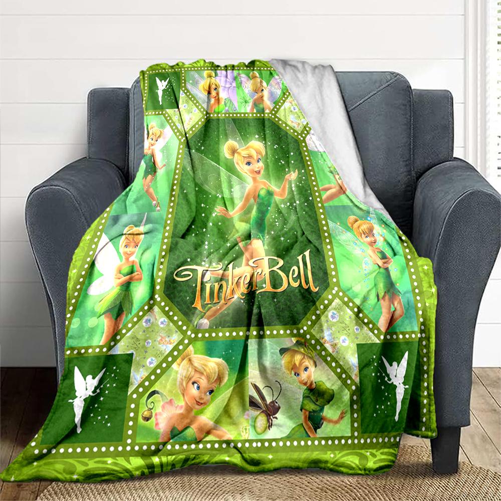 1Pc Tinker Bell Fantasy World Blanket Soft And Comfortable Casual Warm Camping Travel Christmas Halloween Xmas Gift Em9247