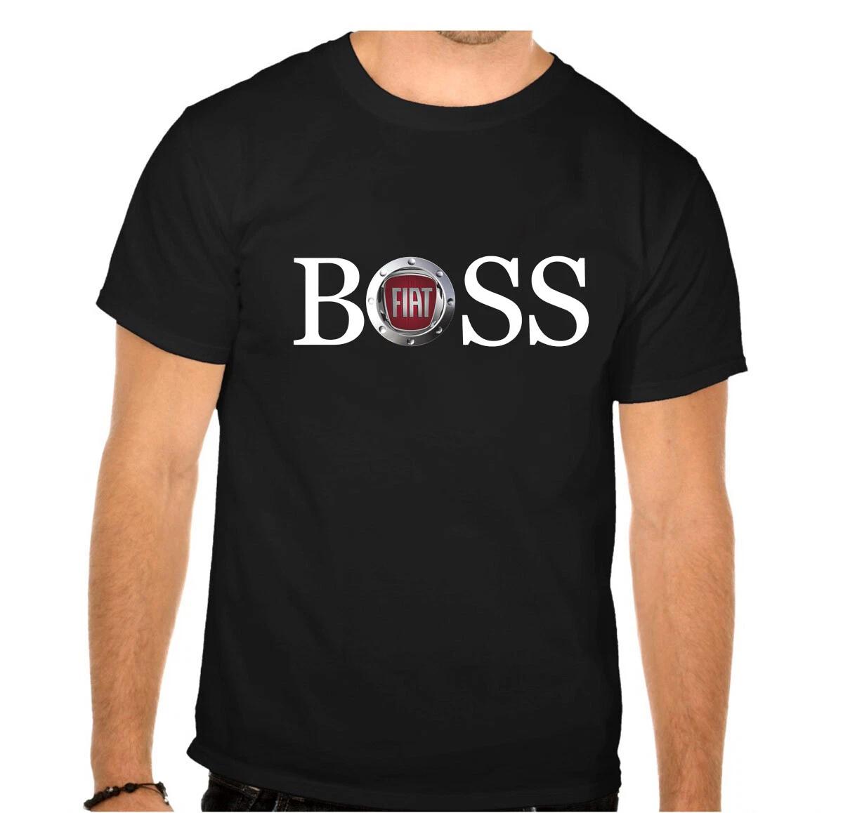 

Fiat BSS Logo Car Black T-SHIRT -960- S