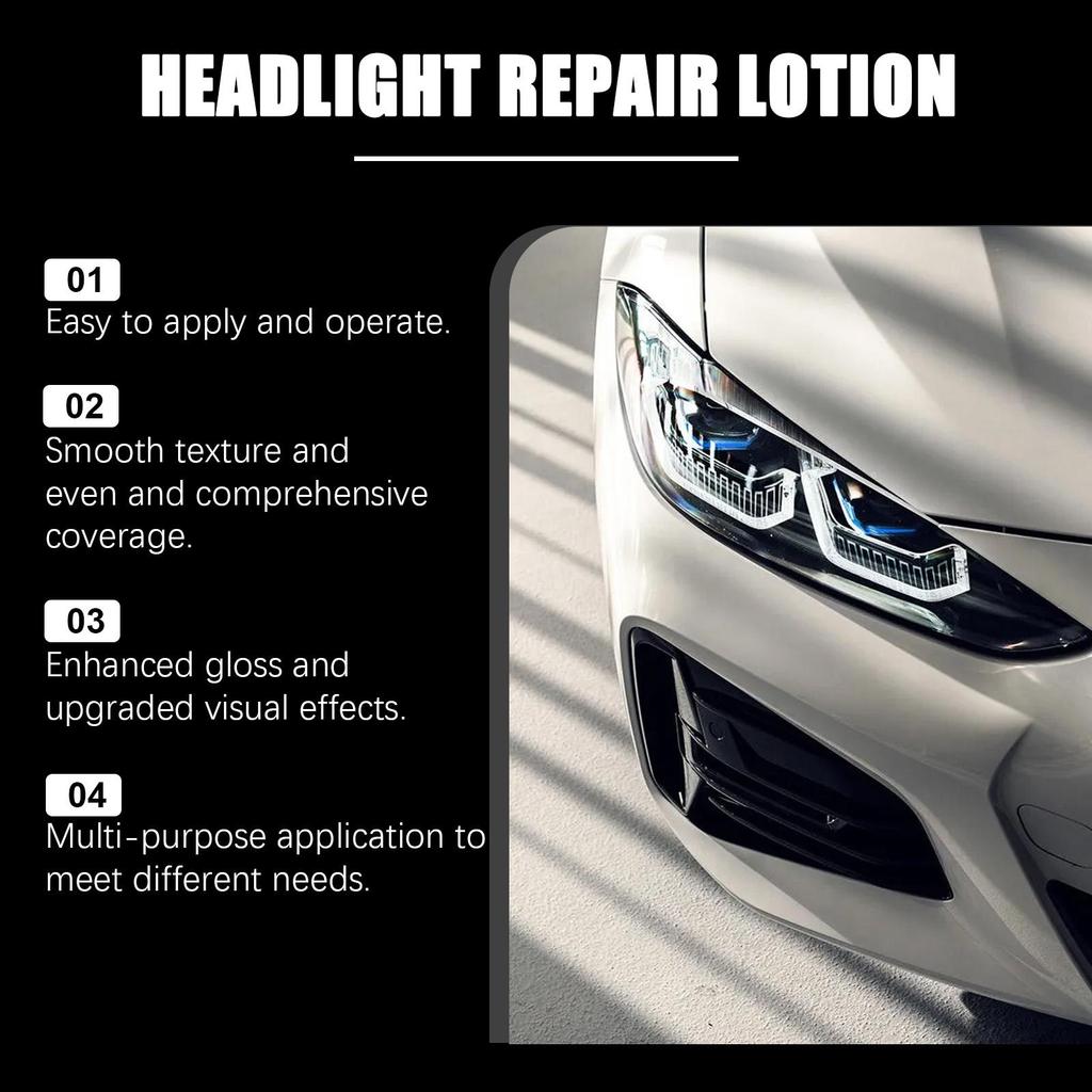 RAYHONG Automotive Headlight Care Cream Scratch Repair & Polishing Restorer for Car Headlights Gloss Enhancer 100g