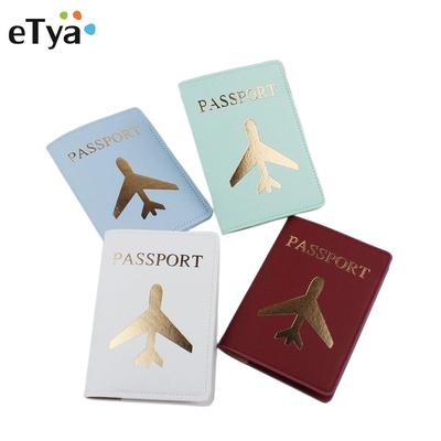Stamping Plane Passport Cover Luggage Tag Couple Wedding Passport Cover Case Set Letter Travel Holder Passport Cover