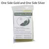 Gold/Silver Emergency And Survival Foil Thermal Space Blanket Camping Blankets For Outdoors Hiking Marathons All Weather Conditi