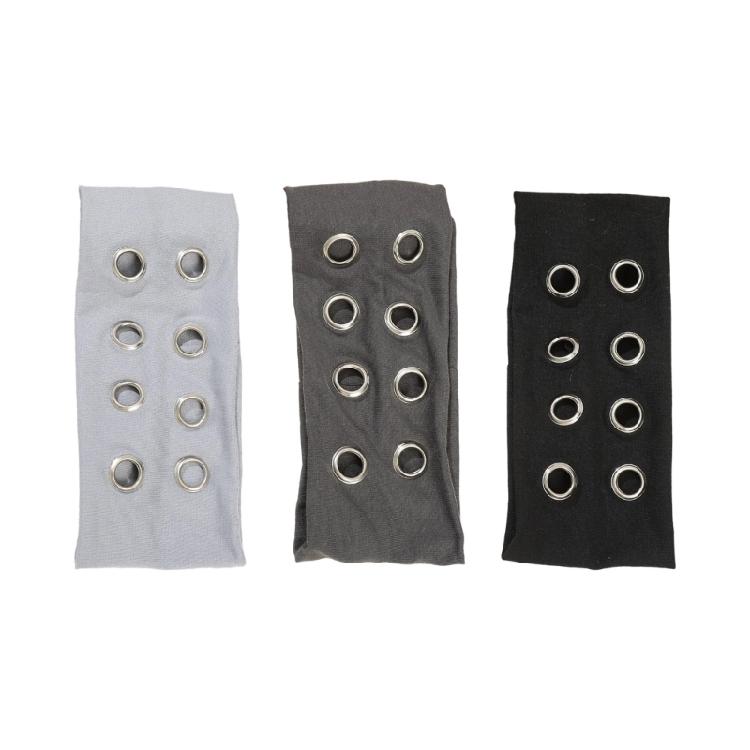 

Набор из 3/4 шт. Эластичные широкие повязки на голову Панк-рок Аксессуары для волос Дизайн с прорезями и люверсами для спортивных занятий