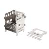 Portable Stainless Steel Lightweight Folding Wood Stove Pocket Stove Outdoor Camping Cooking Picnic Backpacking Stove